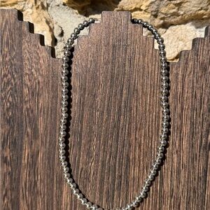 6mm silver plated necklace